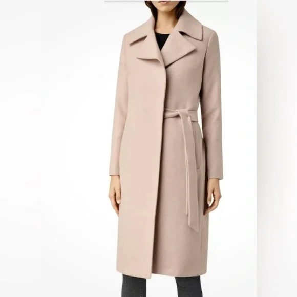 LAST CHANCE AllSaints Iya Mai Coat, Dusty Pink - Picture 3 of 8